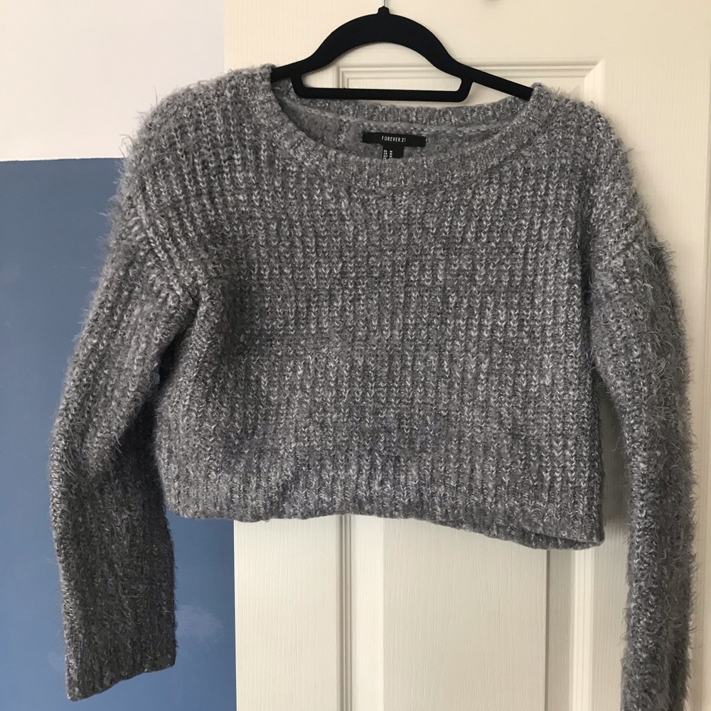 Forever 21 thick cropped fuzzy sweater